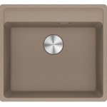 Νεροχύτης γρανιτένιος 56x51 χωρίς πάγκο ένθετος 1 γούρνα oyster, χρώμα: Καφέ Γρανιτένιοι