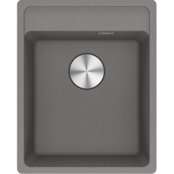 Νεροχύτης γρανιτένιος 41x51 χωρίς πάγκο ένθετος 1 γούρνα stone grey, χρώμα: Γκρι Γρανιτένιοι