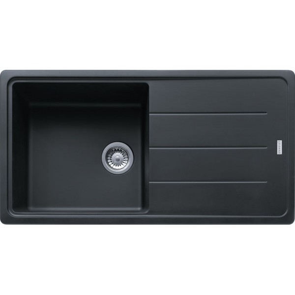 Sink Granite 97x50 left / right nested 1 bowl Black Matt, color: Black Granite