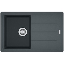 Sink Granite 78x50 left / right nested 1 bowl, color: Black Granite