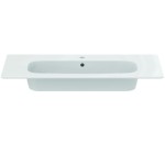 Washbasin for furniture 104x46x15,5 material: Porcelain With one hole With overflow, color: White surface: Glossy Furniture basins Washbasin for furniture 104x46x15,5 material: Porcelain With one hole With overflow, color: White surface: Glossy Furniture basins