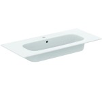 Washbasin for furniture 104x46x15,5 material: Porcelain With one hole With overflow, color: White surface: Glossy Furniture basins Washbasin for furniture 104x46x15,5 material: Porcelain With one hole With overflow, color: White surface: Glossy Furniture basins