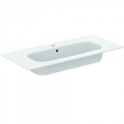 Washbasin for furniture 104x46x15,5 material: Porcelain With one hole With overflow, color: White surface: Glossy