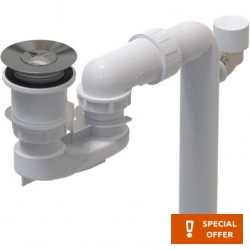 Waste Valve With overflow material: Brass surface: Matt, color: White Waste overflows