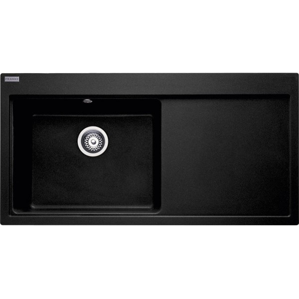 Sink Granite 96x39 right nested / Undermount 1 bowl onyx, color: Black Granite