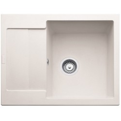 Sink Granite 62x50 left / right nested 1 bowl, color: White Granite