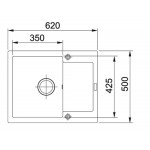 Sink Granite 62x50 left / right nested 1 bowl, color: Grey Granite Sink Granite 62x50 left / right nested 1 bowl, color: Grey Granite
