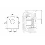 Μπαταρία ντουζιέρας εντοιχιζόμενη εξωτερικό μέρος 1 εξόδου από inox θερμοστατική με πλακέτα Warm Bronze Brushed PVD, χρώμα: Μπρονζέ επιφάνεια: Βουρτσισμένη Εντοιχιζόμενες εξωτερικό μέρος