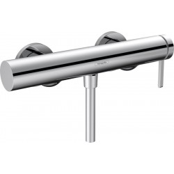 Shower tap Wall-mounted exposed material: Brass mixer without hand shower, hose and holder, color: Chrome surface: Glossy
