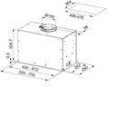 Απορροφητήρας εντοιχιζόμενος απλός 52cm 240 W, χρώμα: Λευκό Απορροφητήρες εντοιχιζόμενοι