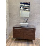 Furniture base without washbasin 95x50x60 material: Wood composite wall mounted, color: Chestnut wood Cabinets without wash basin