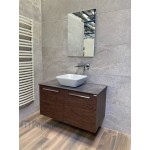 Furniture base without washbasin 95x50x60 material: Wood composite wall mounted, color: Chestnut wood Cabinets without wash basin