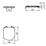 Toilet-seat soft closing, style: Wrapover, color: White Toilet seats & covers Toilet-seat soft closing, style: Wrapover, color: White Toilet seats & covers