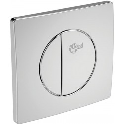 Flush wall plates for concealed cistern Actuation dual flush valve material: ABS, color: Chrome surface: Matt Flush plates