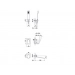 Μπαταρία μπανιέρας εντοιχιζόμενη εξωτερικό μέρος 2 εξόδων από ορείχαλκο χωρίς σπιράλ, χρώμα: Πράσινο/Μαύρο επιφάνεια: Ματ Εντοιχιζόμενες εξωτερικό μέρος