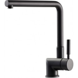 Kitchen tap Window spout side material: Brass, color: Black surface: Matt