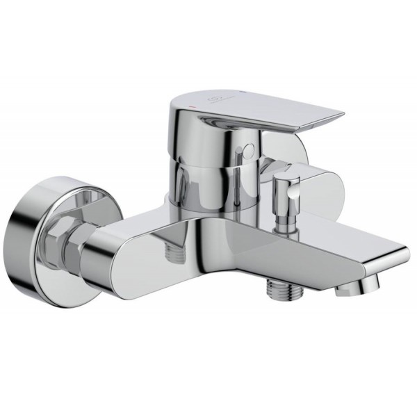 Bathtub tap Wall-mounted exposed material: Brass with hand shower, hose and holder mixer, color: Chrome surface: Glossy Wall-mouned exposed Bathtub tap Wall-mounted exposed material: Brass with hand shower, hose and holder mixer, color: Chrome surface: Glossy Wall-mouned exposed