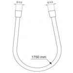 Σπιράλ 175cm από μεταλλικό με πλαστική επικάλυψη, χρώμα: Χρωμέ επιφάνεια: Γυαλιστερή Σπιράλ τηλεφώνου