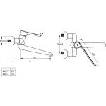 Special needs wash basin mixer, color: Chrome material: Brass Accessible wash basin taps