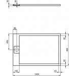 Ντουζιέρα ορθογώνια 120x80x3 από συνθετικό Jet Black, χρώμα: Μαύρο επιφάνεια: Ματ Ορθογώνιες Ντουζιέρα ορθογώνια 120x80x3 από συνθετικό Jet Black, χρώμα: Μαύρο επιφάνεια: Ματ Ορθογώνιες
