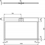 Ντουζιέρα ορθογώνια 140x90x3 από συνθετικό Concrete Grey, χρώμα: Γκρι επιφάνεια: Ματ Ορθογώνιες Ντουζιέρα ορθογώνια 140x90x3 από συνθετικό Concrete Grey, χρώμα: Γκρι επιφάνεια: Ματ Ορθογώνιες
