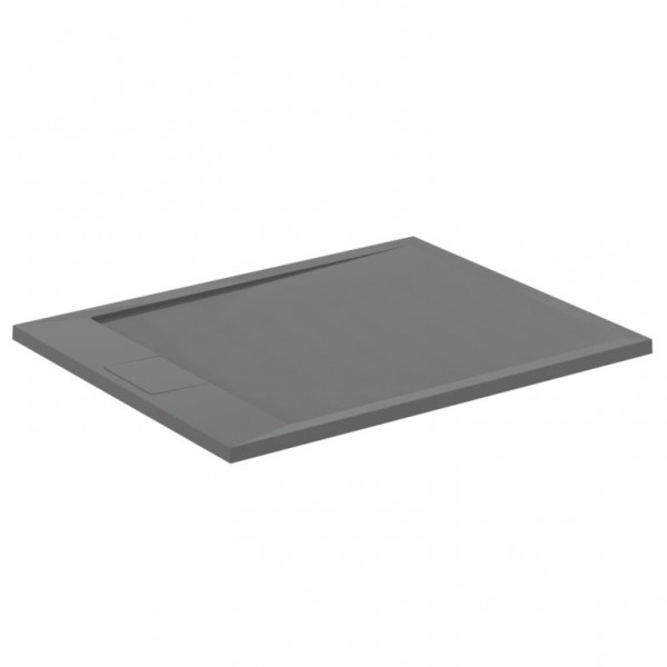 Shower tray Rectangular 100x80x3 material: Synthetic Concrete Grey, color: Grey surface: Matt Rectangular