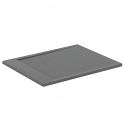 Ντουζιέρα ορθογώνια 100x80x3 από συνθετικό Concrete Grey, χρώμα: Γκρι επιφάνεια: Ματ Ορθογώνιες