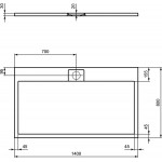 Shower tray Rectangular 140x80x3 material: Synthetic, color: White surface: Matt Shower tray Rectangular 140x80x3 material: Synthetic, color: White surface: Matt Rectangular