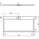 Shower tray Rectangular 160x80x3 material: Synthetic, color: White surface: Matt Shower tray Rectangular 160x80x3 material: Synthetic, color: White surface: Matt Rectangular