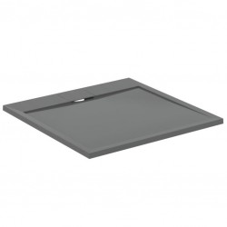 Ντουζιέρα τετράγωνη 90x90 από συνθετικό Concrete Grey, χρώμα: Γκρι επιφάνεια: Ματ Τετράγωνες