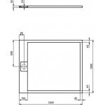 Shower tray Rectangular 120x100x3 material: Synthetic, color: White surface: Matt Shower tray Rectangular 120x100x3 material: Synthetic, color: White surface: Matt Rectangular