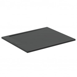 Ντουζιέρα ορθογώνια 120x100x3 από συνθετικό Jet Black, χρώμα: Μαύρο επιφάνεια: Ματ