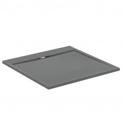 Ντουζιέρα τετράγωνη 100x100x3 από συνθετικό Concrete Grey, χρώμα: Γκρι επιφάνεια: Ματ Τετράγωνες