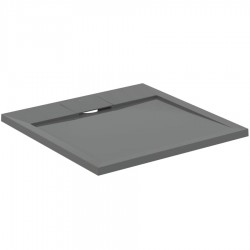 Ντουζιέρα τετράγωνη 70x70 από συνθετικό Concrete Grey, χρώμα: Γκρι επιφάνεια: Ματ Τετράγωνες
