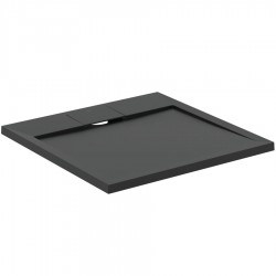 Ντουζιέρα τετράγωνη 70x70 από συνθετικό Jet Black, χρώμα: Μαύρο επιφάνεια: Ματ Τετράγωνες