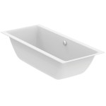 Μπανιέρα ορθογώνια 180x80 από ακρυλικό silk white, χρώμα: Λευκό χωρίς λαβές επιφάνεια: Ματ Ορθογώνιες