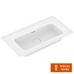 Washbasin for furniture 84x46 material: Porcelain With overflow Without hole, color: White surface: Glossy Furniture basins