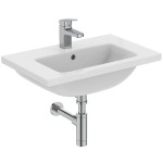 Washbasin for furniture 61x38,5 material: Porcelain With one hole With overflow, color: White surface: Glossy Furniture basins Washbasin for furniture 61x38,5 material: Porcelain With one hole With overflow, color: White surface: Glossy Furniture basins