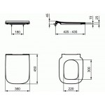 Toilet-seat soft closing, style: Sandwich Slim, color: White Toilet seats & covers