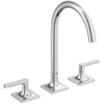 Wash basin tap Deck-mounted dual-level L size material: Brass Without waste, color: Chrome surface: Glossy Deck-mounted