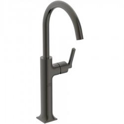 Wash basin tap Deck-mounted for free-standing washbasin material: Brass mixer Without waste, color: Grey surface: Brushed