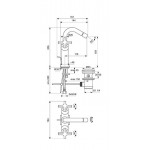 Bidet mixer material: Brass, color: Chrome surface: Glossy Deck-mounted Bidet mixer material: Brass, color: Chrome surface: Glossy Deck-mounted