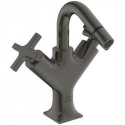 Μπαταρία μπιντέ από ορείχαλκο λαβή cross, magnetic grey, χρώμα: Γκρι επιφάνεια: Βουρτσισμένη