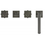 Bathtub tap Deck-mounted complete material: Brass, color: Grey surface: Satin Deck-mounted