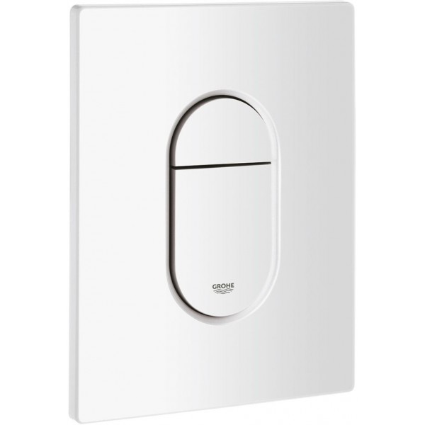 Πλακέτα εντοιχιζόμενου καζανακίου alpine white από ABS διπλής ενέργειας με πνευματικό μηχανισμό, χρώμα: Λευκό επιφάνεια: Γυαλιστερή Πλακέτες