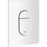 Flush wall plates for concealed cistern alpine white dual flush valve material: ABS Pneumatic, color: White surface: Glossy