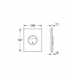 Flush wall plates for concealed cistern white alpine dual flush valve material: ABS Pneumatic, color: White surface: Glossy Flush plates Flush wall plates for concealed cistern white alpine dual flush valve material: ABS Pneumatic, color: White surface: Glossy Flush plates