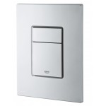 Flush wall plates for concealed cistern titanium dual flush valve material: ABS Pneumatic, color: Chrome surface: Matt Flush plates