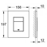 Flush wall plates for concealed cistern titanium dual flush valve material: ABS Pneumatic, color: Chrome surface: Matt Flush plates