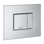 Flush wall plates for concealed cistern titanium dual flush valve material: ABS Pneumatic, color: Chrome surface: Matt Flush plates